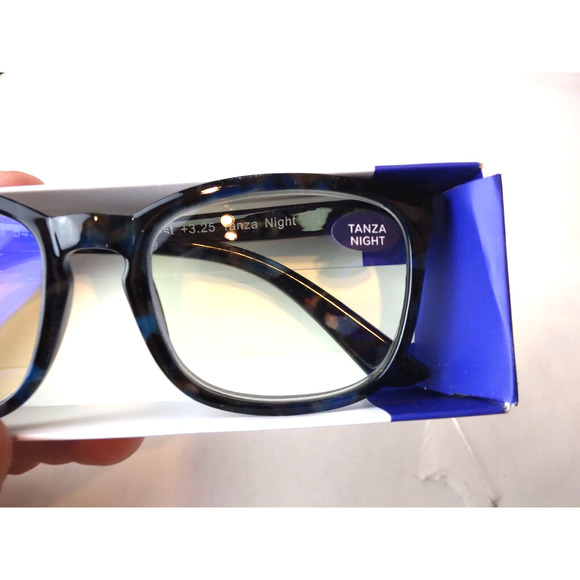 Readerest Blue Light Blocking Reading Glasses Tanza Night +3.75 Magnification - Picture 1 of 4